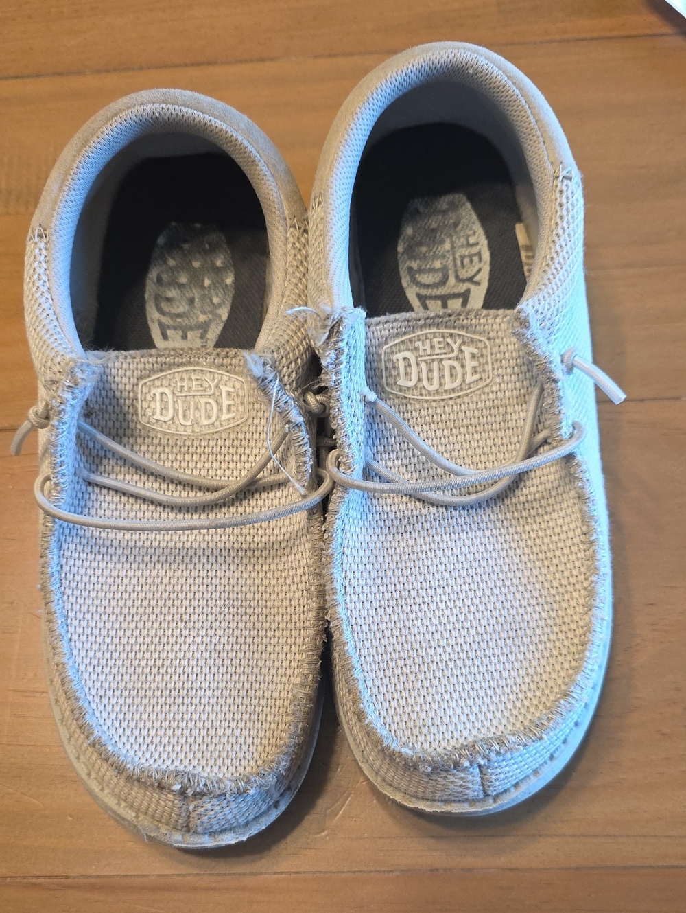 Hey Dude Kids Slip-On Shoes in Light Gray